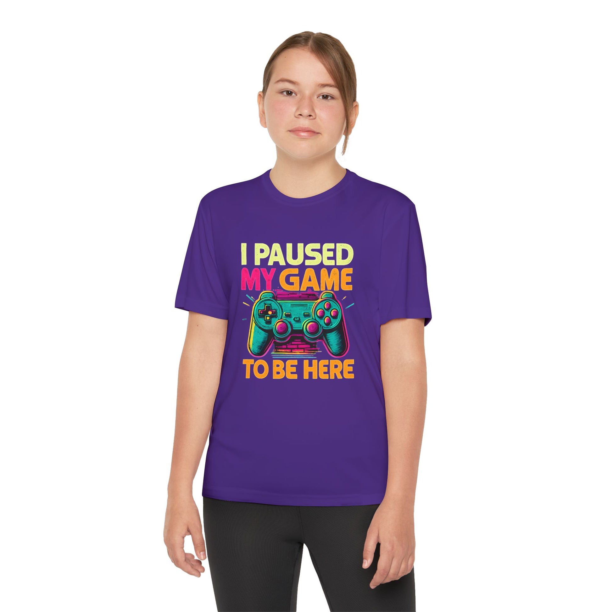 Youth Gamer Tee - I Paused My Game to Be Here | Fun Video Game Shirt, Kids Gaming Apparel, Birthday Gift, Casual Wear, Game Night Tee
