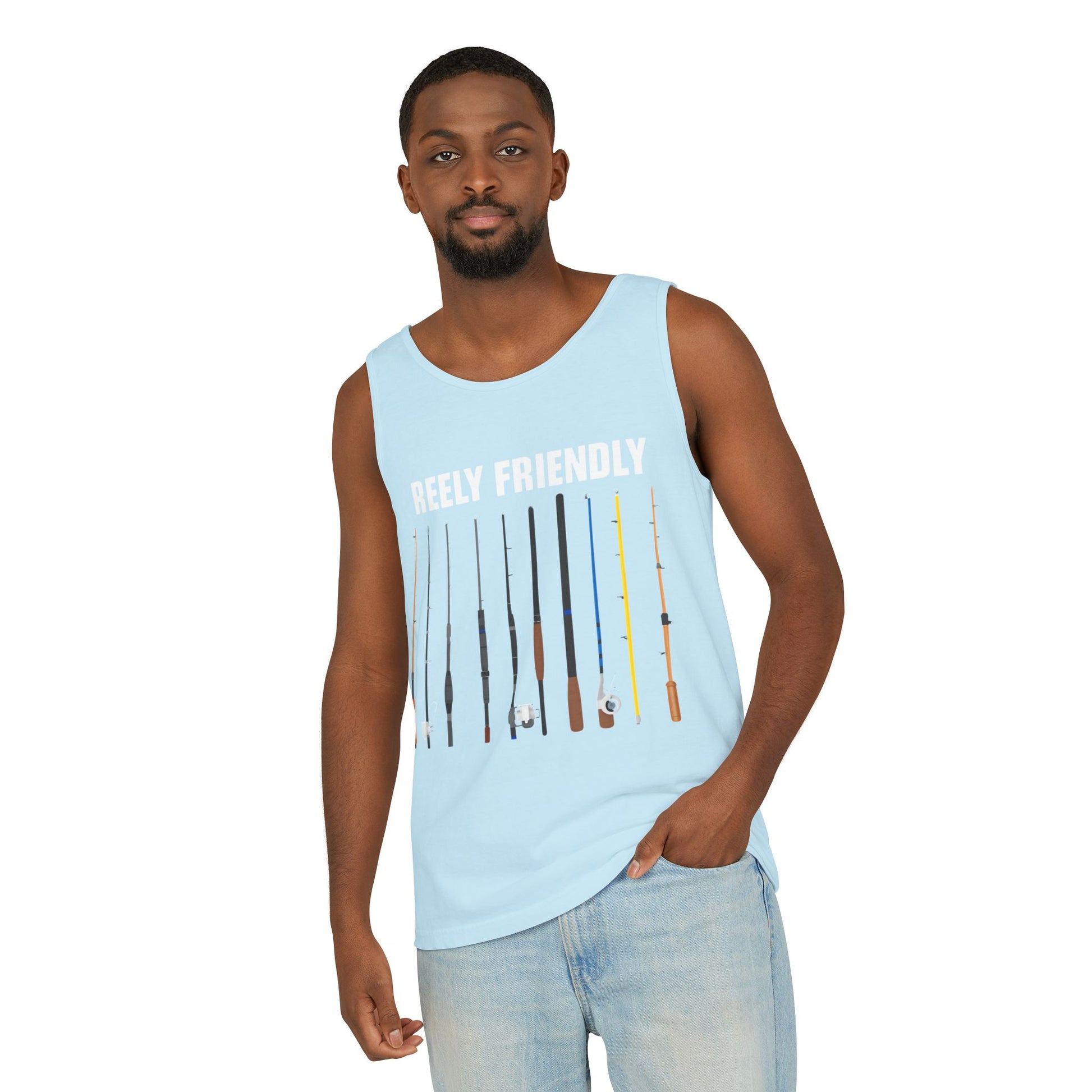 Reely Friendly Fishing Tank Top | Outdoor Apparel, Summer Vibes, Fisherman Gift, Casual Wear, Beach Outing
