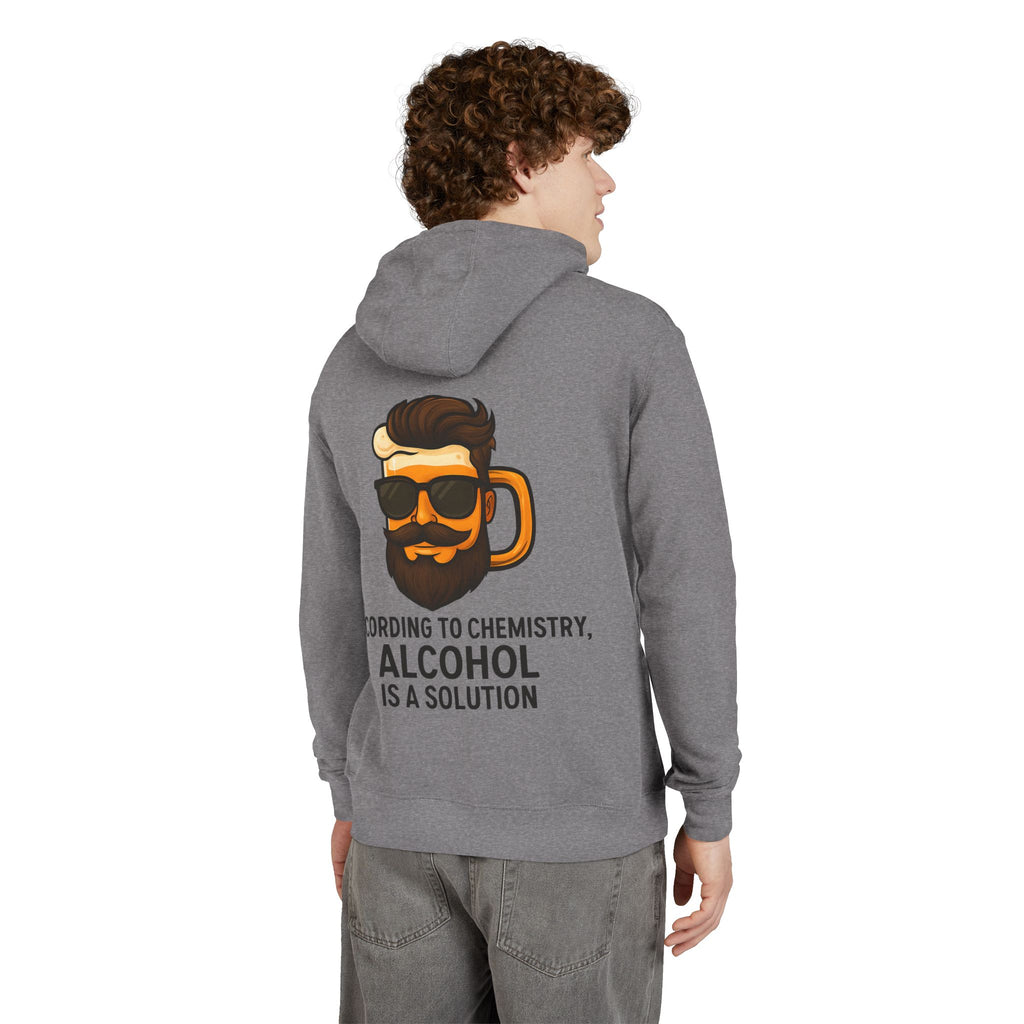 Funny Chemistry Hoodie, Unisex French Terry Sweatshirt, Alcohol Solution Gift, Science Lover Apparel, Chemistry-themed Clothing