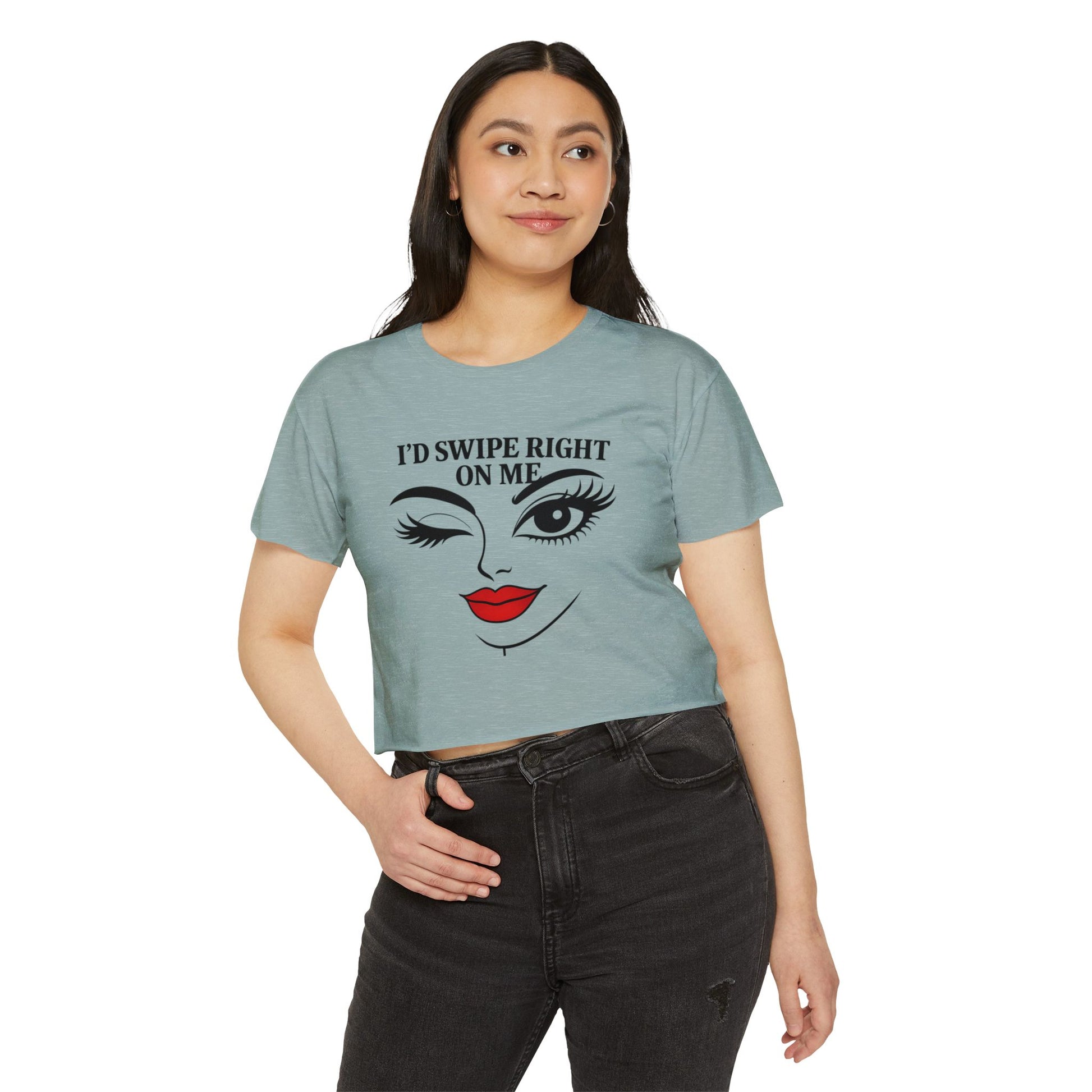 Flirty Graphic Crop Tee