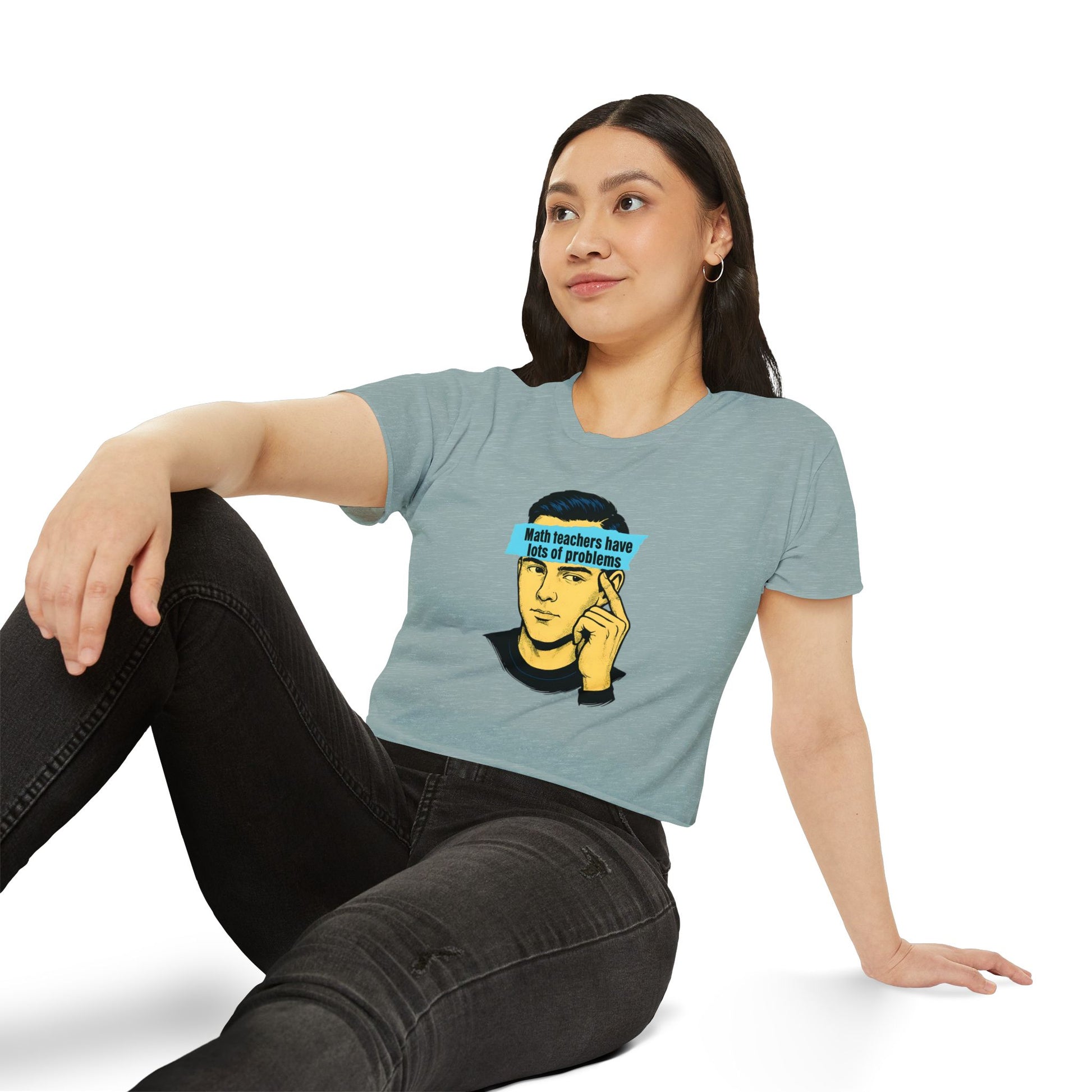 Math Teacher Problems Crop Top