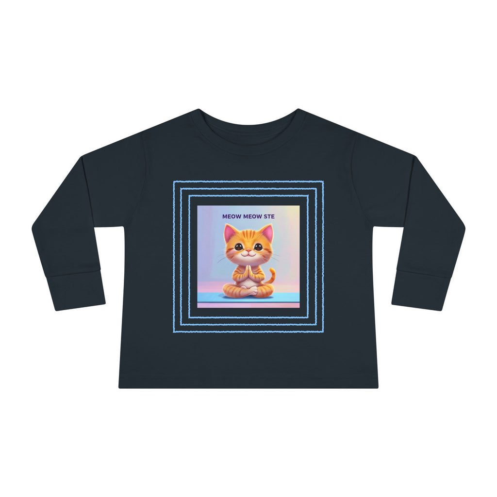 Cat Yoga Toddler Long Sleeve Tee