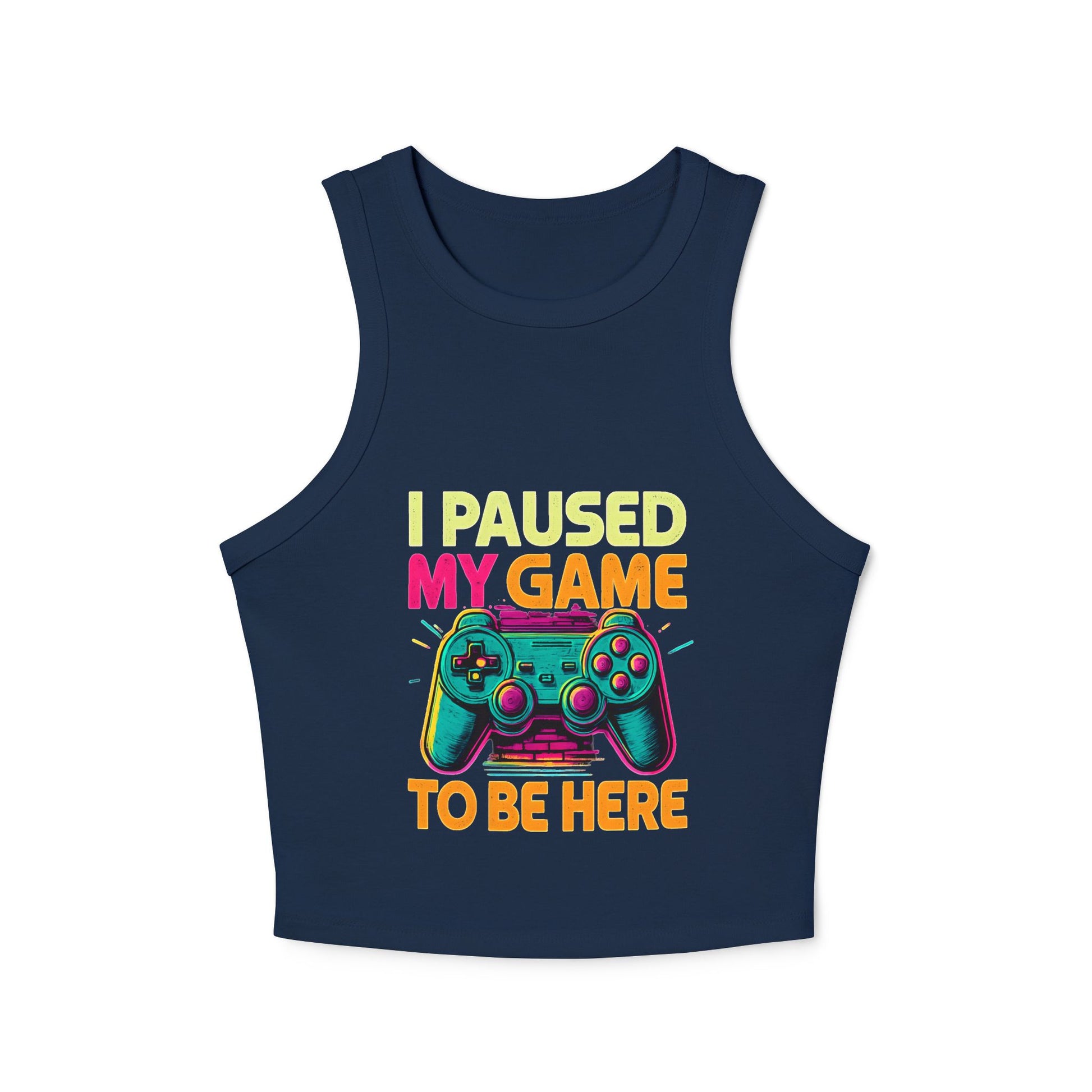 Gamer Girl Micro Rib Tank Top, Casual Summer Top, Video Game Gift, Fun Racerback Tee, Geeky Fashion Apparel, Cute Graphic Tank