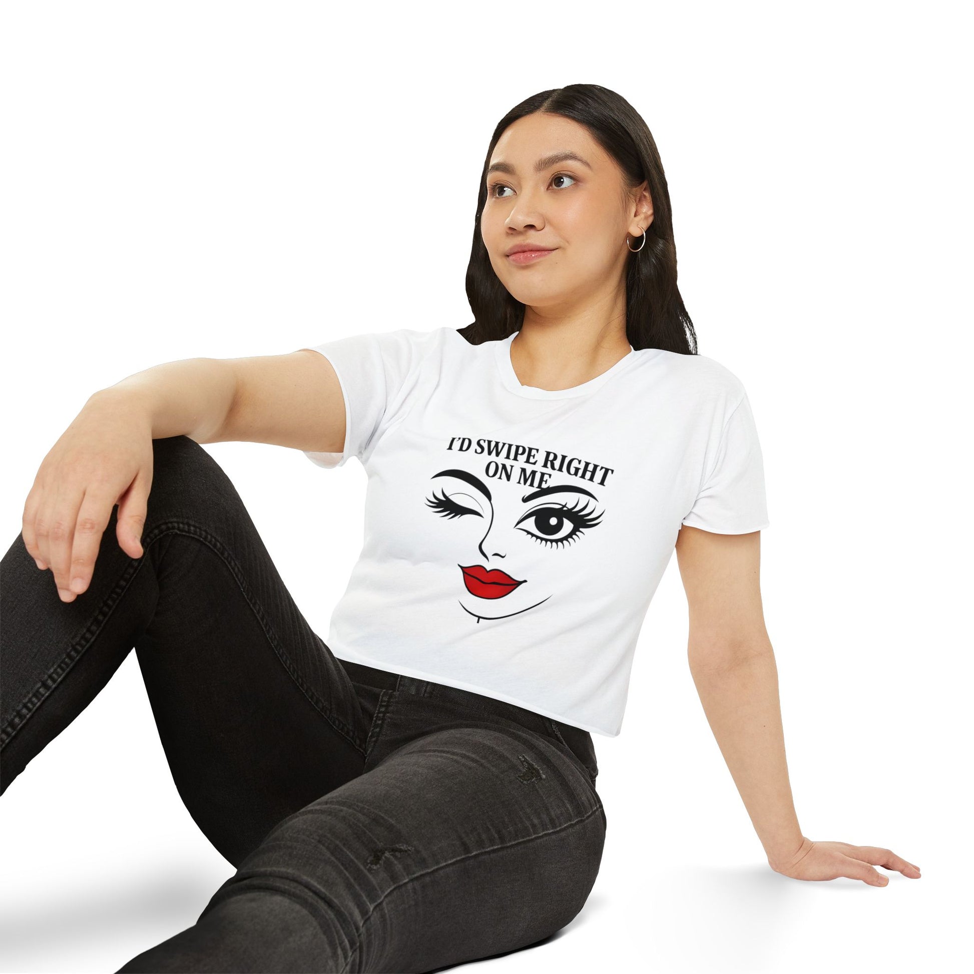Flirty Graphic Crop Tee
