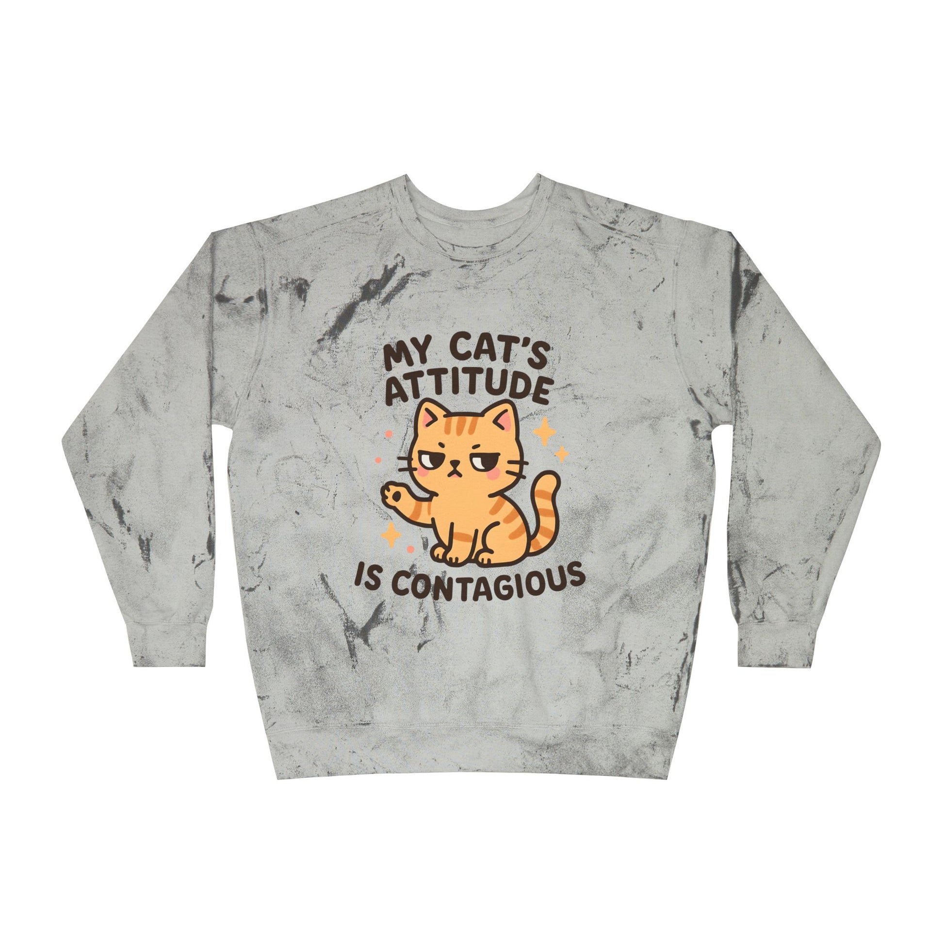 Cat Attitude Crewneck Sweatshirt, Funny Cat Sweatshirt, Pet Lover Gift, Cozy Sweatshirt