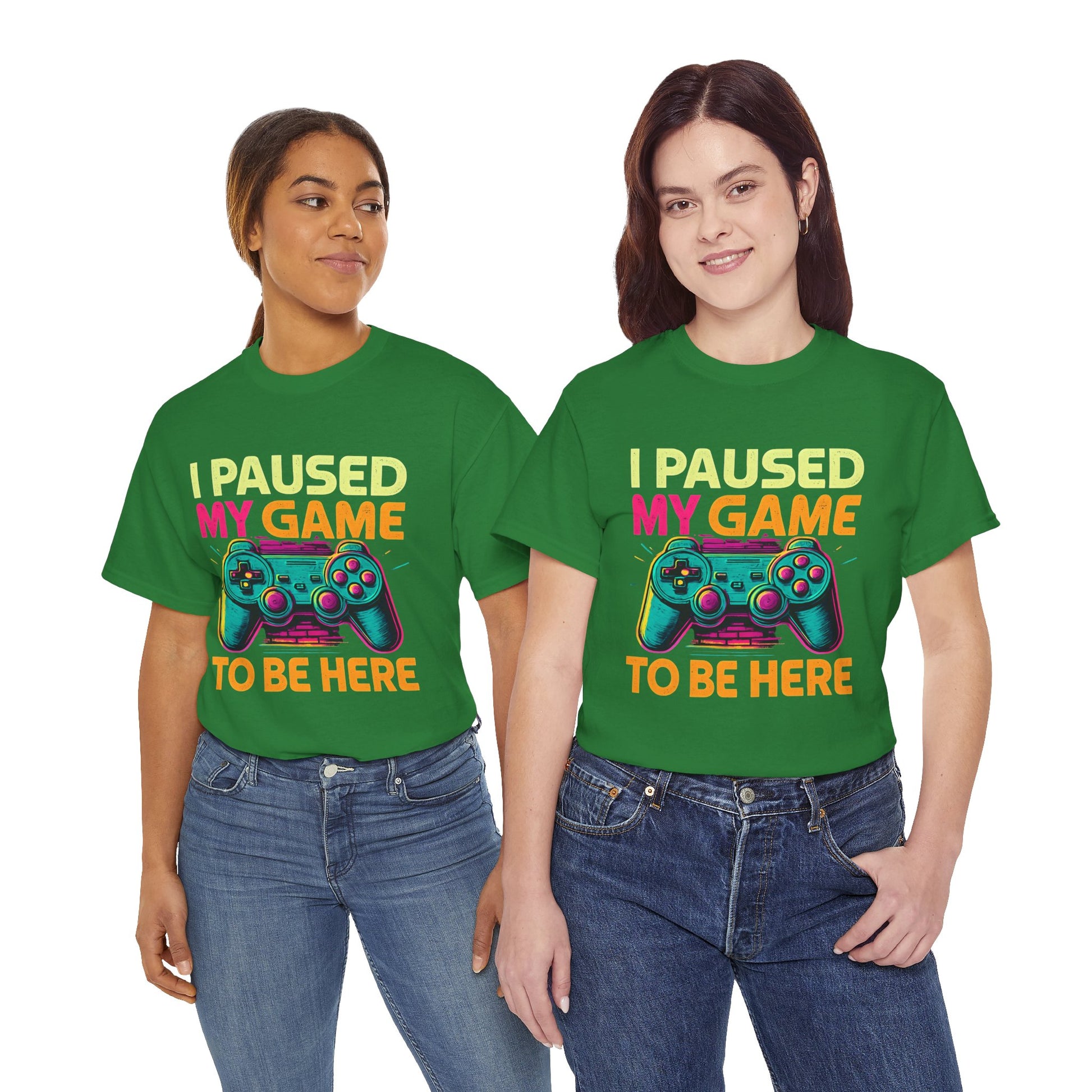 Gaming Humor Unisex Tee - I Paused My Game To Be Here, Gamer Gift, Video Game Shirt, Casual Wear, Funny T-Shirt, Game Night Apparel