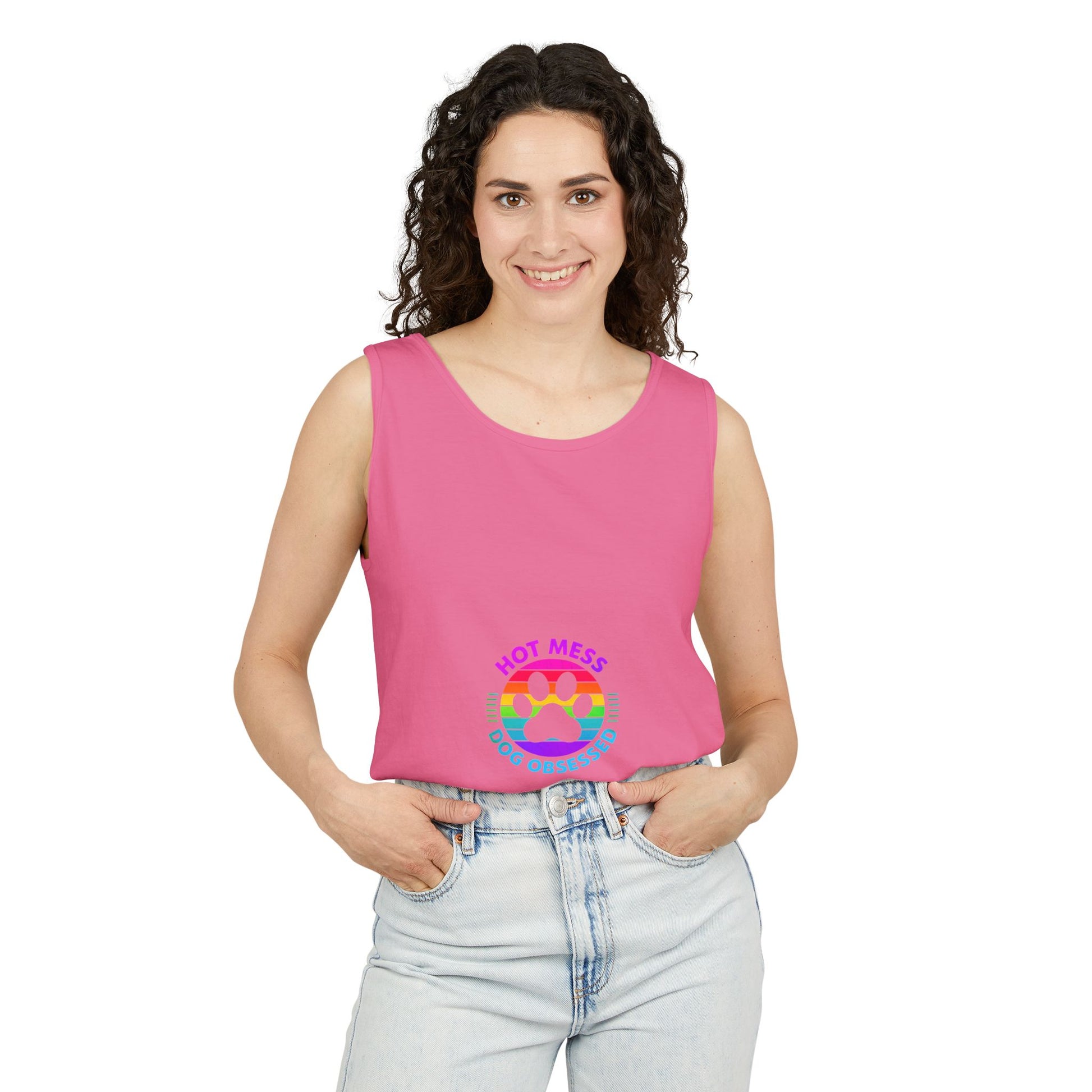 Dog Obsessed Unisex Garment-Dyed Tank Top