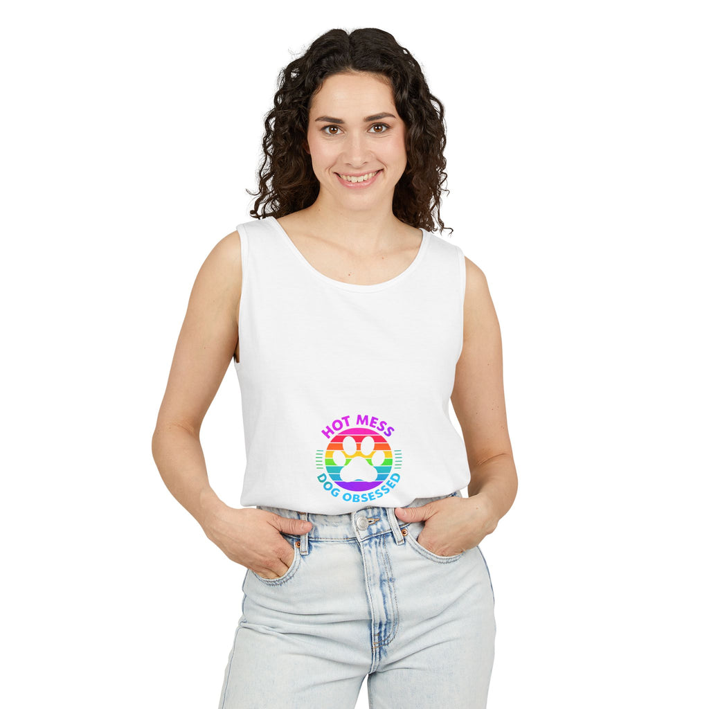 Dog Obsessed Unisex Garment-Dyed Tank Top