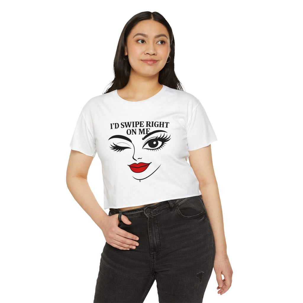 Flirty Graphic Crop Tee