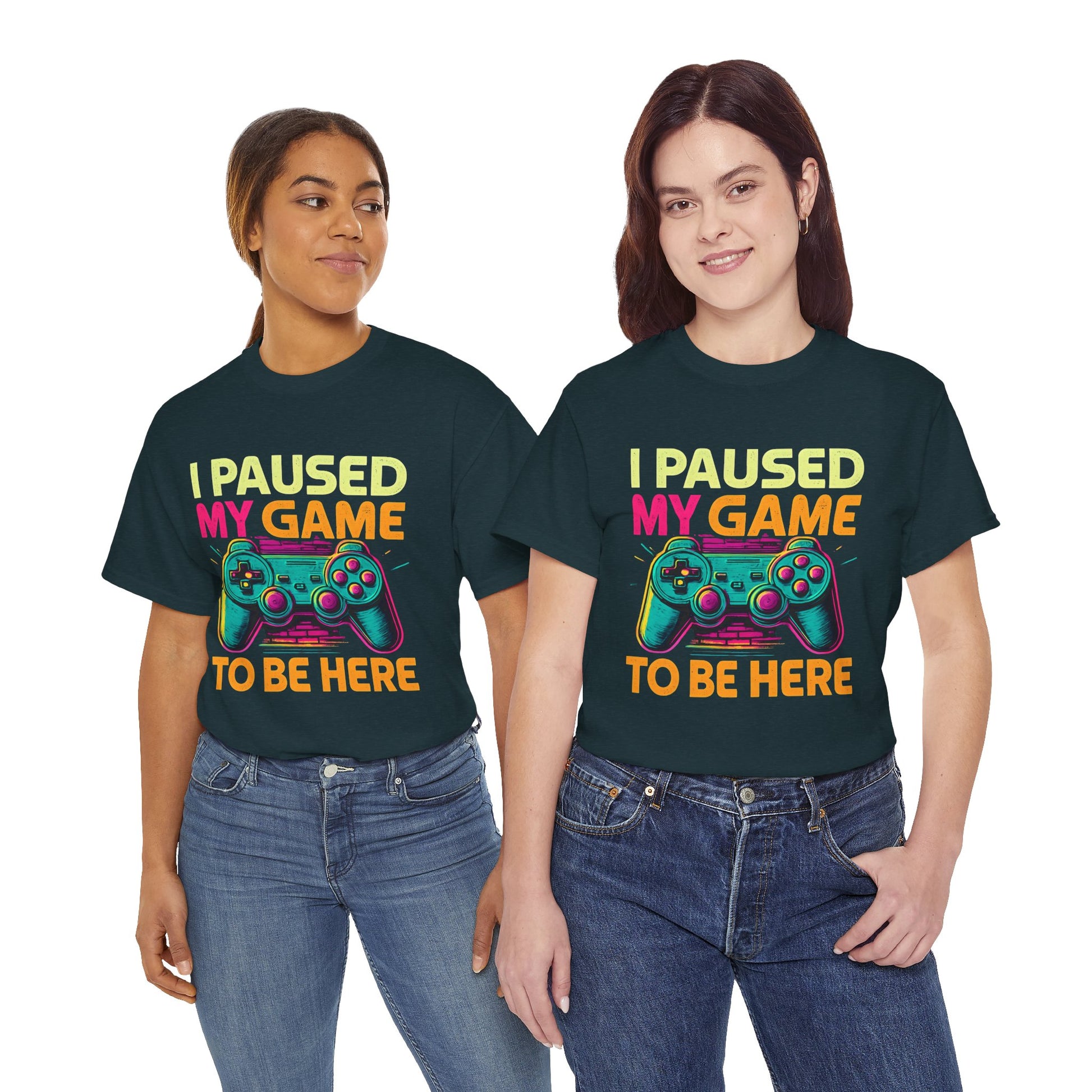 Gaming Humor Unisex Tee - I Paused My Game To Be Here, Gamer Gift, Video Game Shirt, Casual Wear, Funny T-Shirt, Game Night Apparel