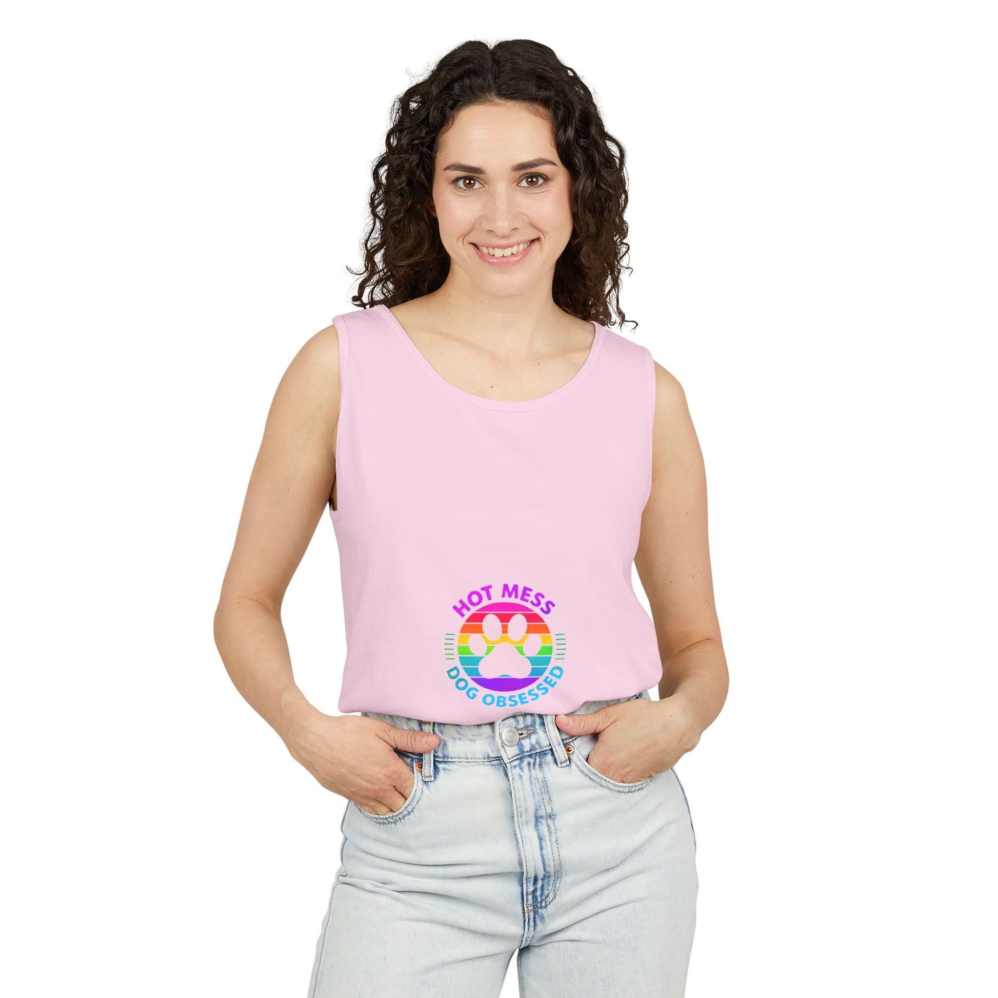Dog Obsessed Unisex Garment-Dyed Tank Top