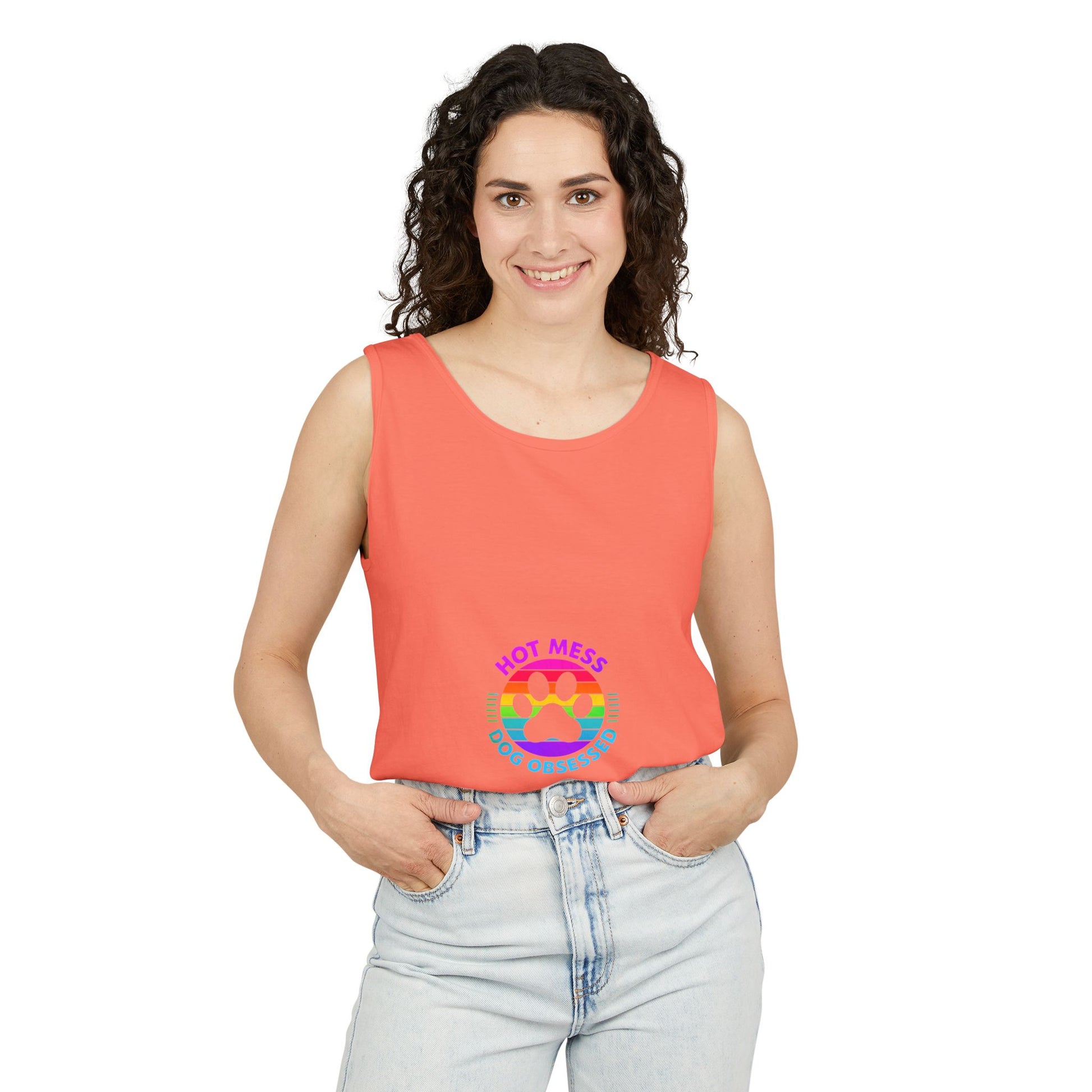 Dog Obsessed Unisex Garment-Dyed Tank Top