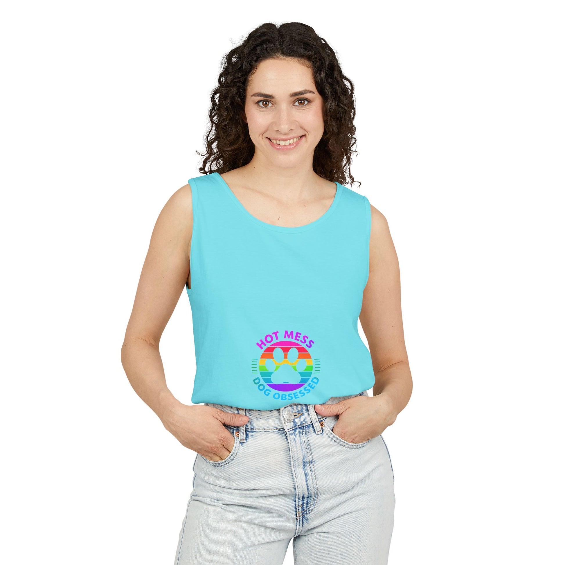 Dog Obsessed Unisex Garment-Dyed Tank Top